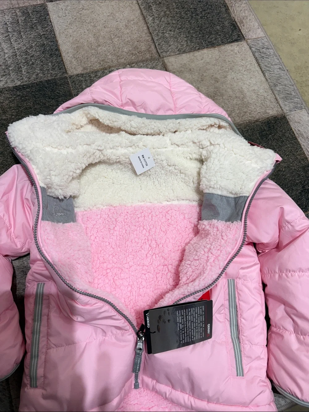 New GERRY pink reversible, winter jacket, girls